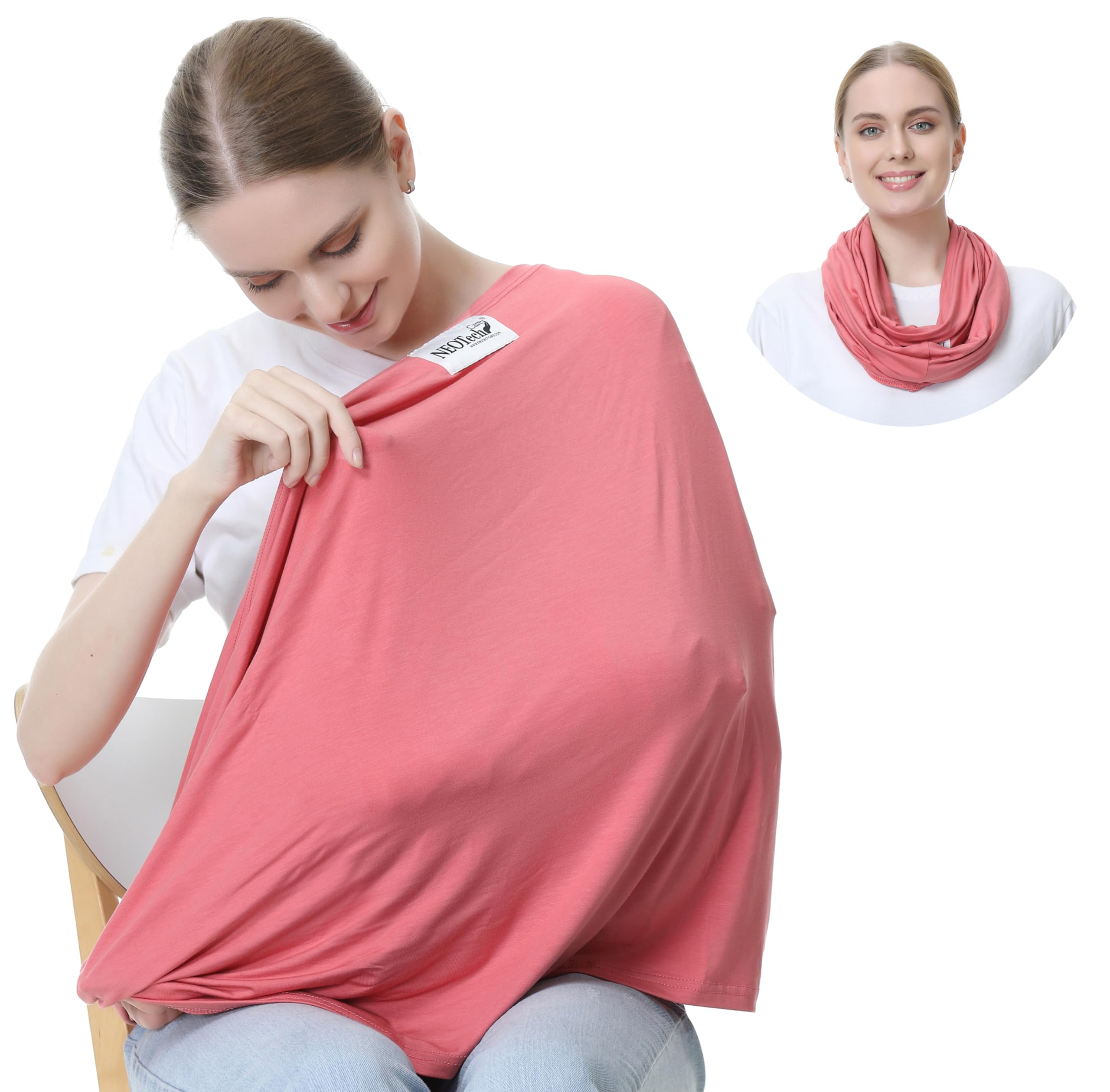 Neotech Care NeoTech care Baby Nursing Cover Breastfeeding Scarf - Soft Fabric - Pink