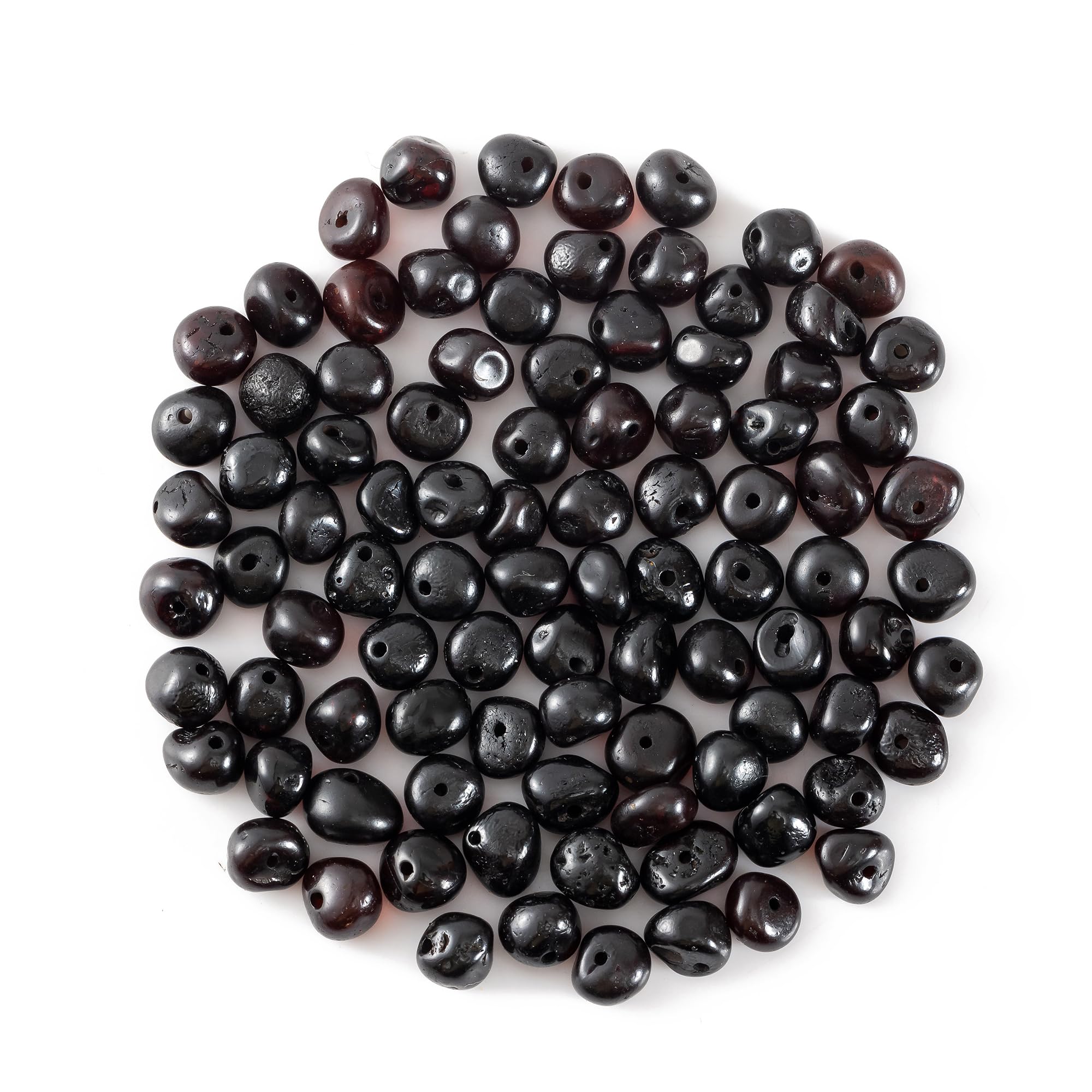 Baltic Amber Loose Bead with drilled Hole - 10 Grams - 6-8 mm - Polished Cherry