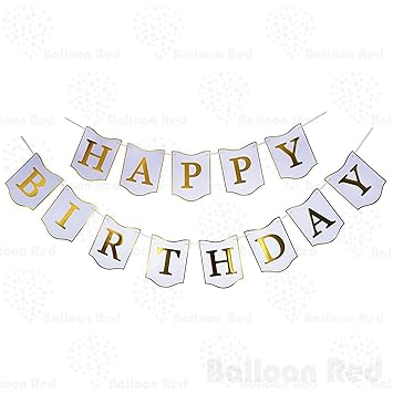 Happy Birthday Garland Bunting Banner For Party Wall Stylish