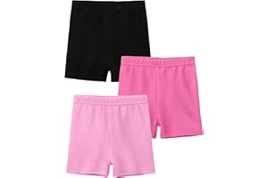 YERIOK 3 Pack Cotton Baby Girls Shorts Toddler Biker Bike Shorts Cartwheel Under Shorts for Baby Girl Clothes