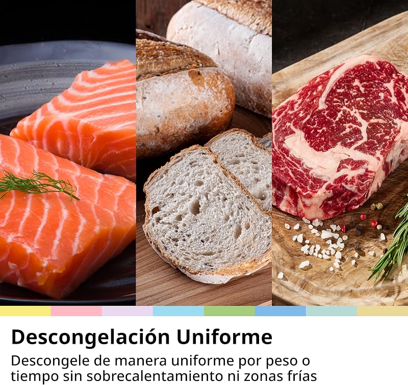 ' CMO-MP012ND(BK) Mini horno microondas de 20 L y 700 W, color negro, con ventana grande, diseño compacto, función de descongelación rápida, 5 niveles de potencia
