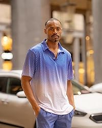 uideazone Mens Funny Golf Shirts Athletic Blue