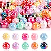 100 Pcs Beads for Pens - Focal Beads for Beadable Pens, Acrylic Bead for Beaded Pen, Rainbow Bead Keychains Bracelets Crafts