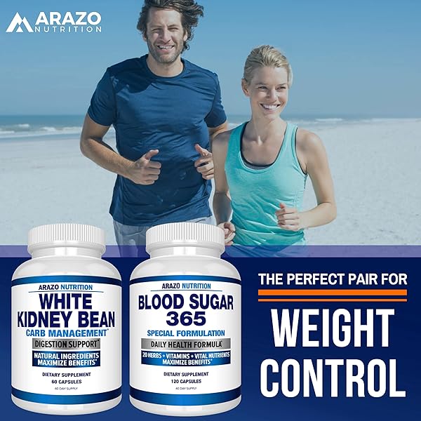 ARAZO NUTRITION WHITE KIDNEY BEAN EXTRACT – 100% PURE CARB BLOCKER AND FAT ABSORBER FOR WEIGHT SUPPORT – INTERCEPT CARBS