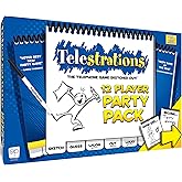USAopoly Telestrations Party Pack 12 Player | 600 New Phrases to Sketch | Board Game | A Fun Family Game for Kids and Adults 