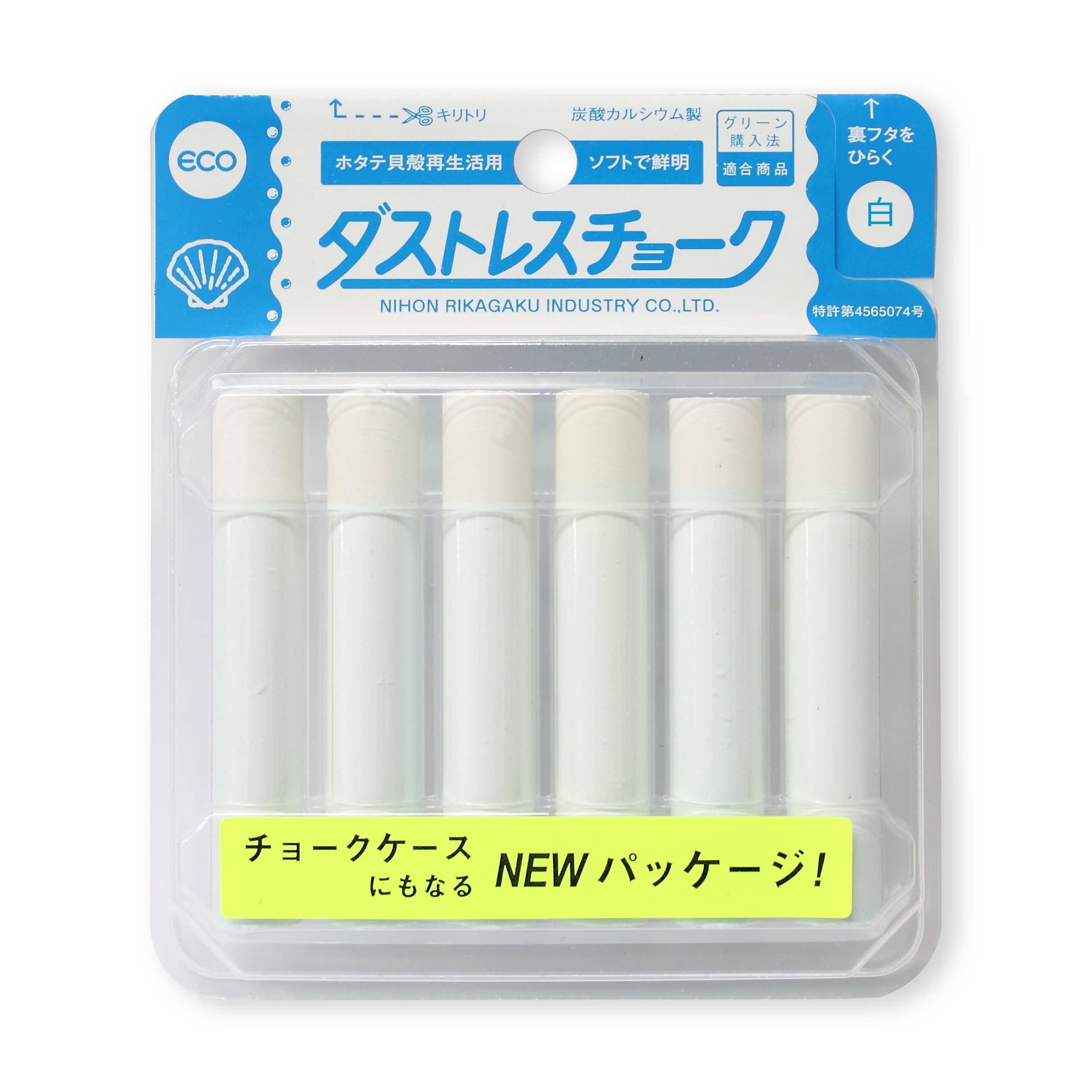 Photo 1 of ????? Rikagaku White Dustless Chalk, 6-Pieces (DCC-6-W)