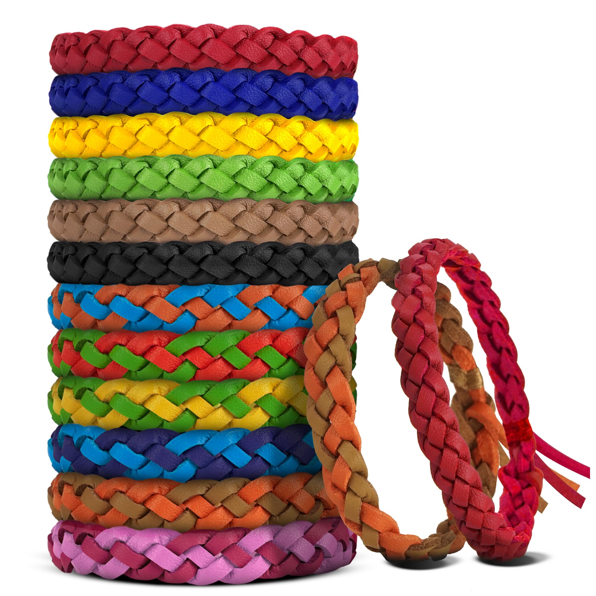 Photo 1 of BuggyBands Mosquito Repellent Bracelets, DEET-Free, Individually Wrapped PU Leather Insect & Bug Repellent Wrist Bands (Pack of 24)