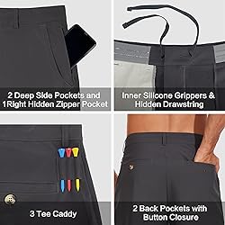 JWM Mens 7" Stretch Golf Shorts - Lightweight