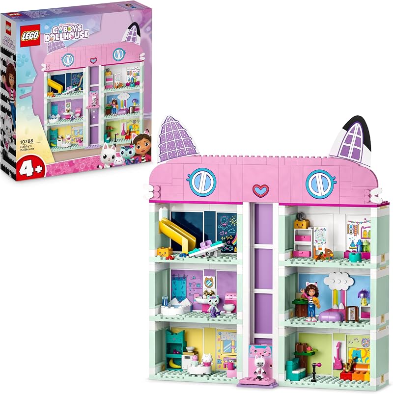 LEGO Gabby’s Dollhouse 4-Floor House 8 Rooms 4 Figures