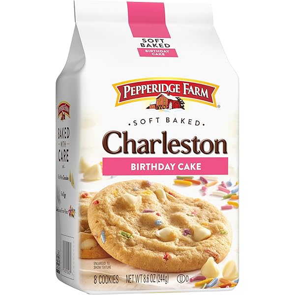 PEPPERIDGE FARM CHARLESTON BIRTHDAY CAKE COOKIES, 8 SOFT BAKED COOKIES, 8.6 OZ. BAG
