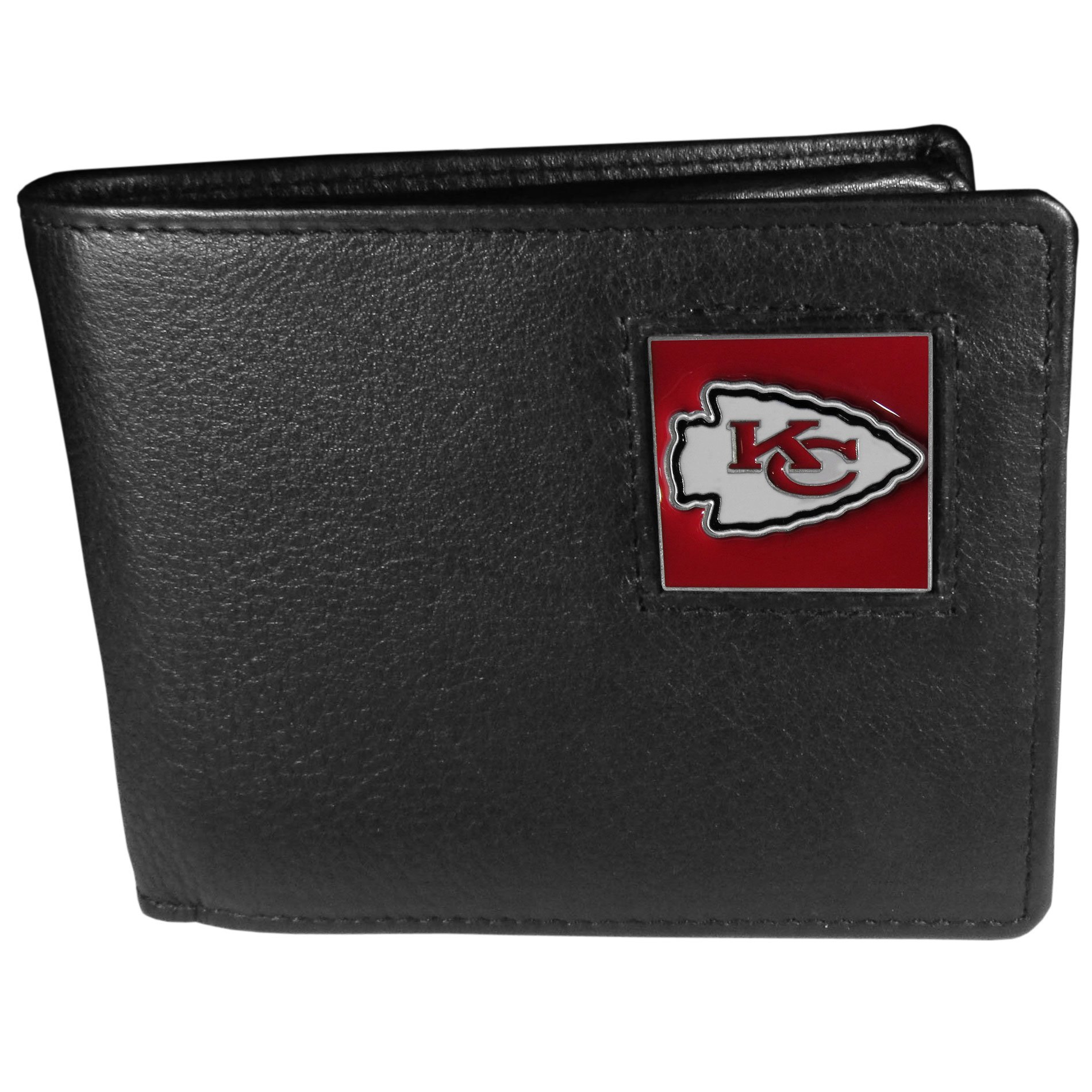 Siskiyou Sports NFL Mens Kansas City Chiefs Leather Bi-fold Wallet One Size Black