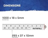 Faithfull Folding Rule 1 Metre White ABS Plastic with Metric Imperial view 2