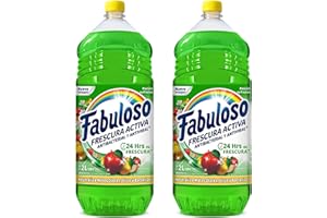 Fabuloso Limpiador Multiusos Líquido Frescura Activa Pasión de Frutas 2 x 2 L. Antiviral y Antibacterial. Fragancia Concentrada, Intensa y Duradera