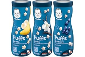 Gerber Graduates Puffs - Variety Pack (Vanilla, Blueberry, Banana) - 1.48 oz - 3 Pack