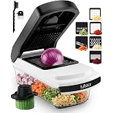 Fullstar Pro Core Vegetable Chopper &amp; Mandoline Slicer, 6-in-1 Kitchen Tool | Multi-Blade Veggie Slicer, 5-Cup Container Food Chopper, Julienne Grater Dicer, Dishwasher Safe Kitchen Gadgets &amp; Essentials
