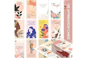 BRYTEFY 100 Empowering Affirmation Cards for Women, Daily Motivation with Thought-Provoking Questions, Mindfulness, Inspiration, and Meditation and Self Care Gift For Women.