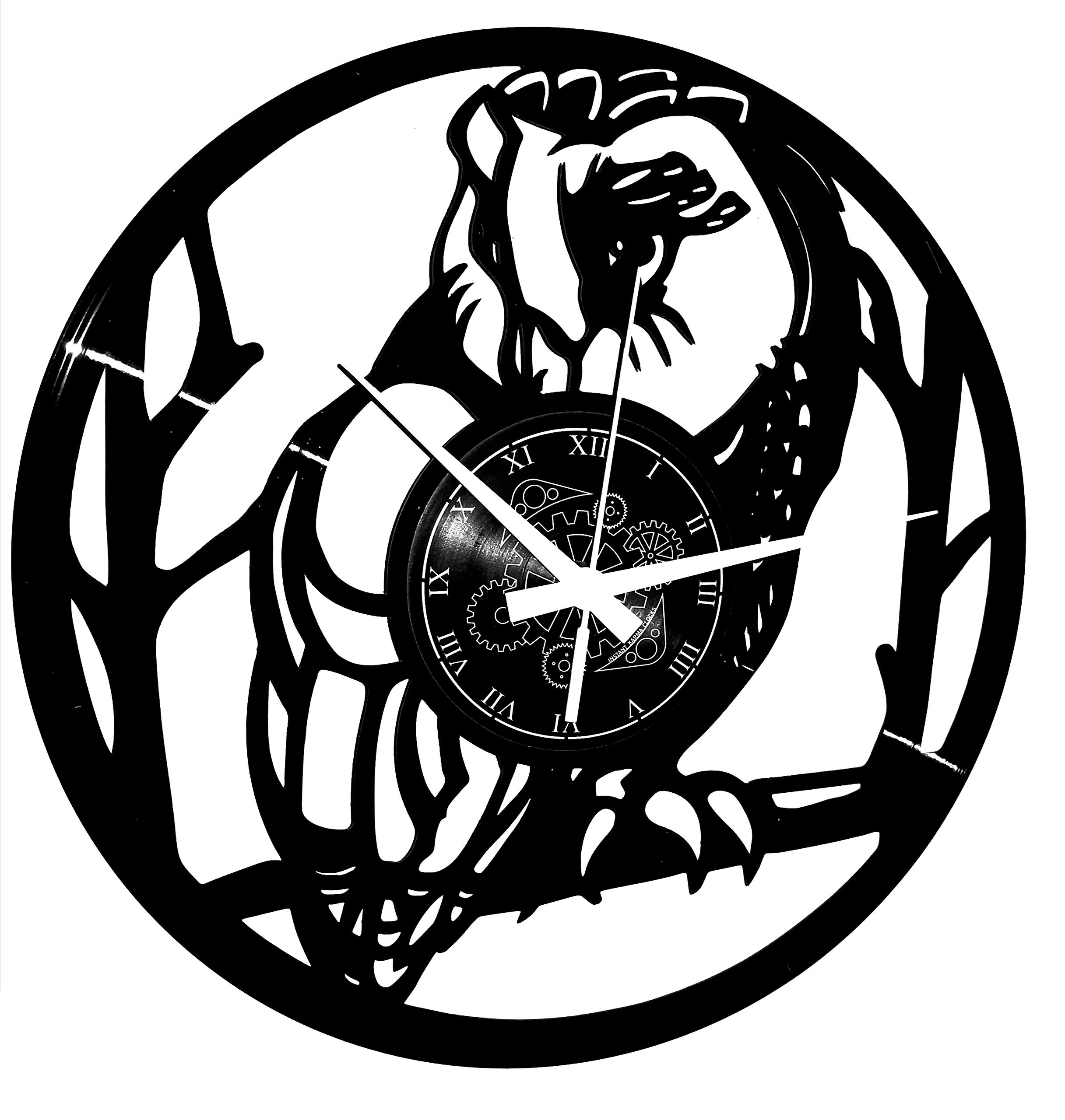 Instant Karma Clocks | Owl on Branch Wall Clock | Unique Wildlife Decor for Nature Lovers | Silent Quartz Movement | Gift Idea for Animal Enthusiasts