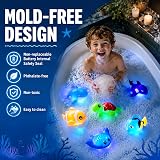 ZHLVKK Light Up Bath Toys Ocean Animals Water Activated LEDs view 2