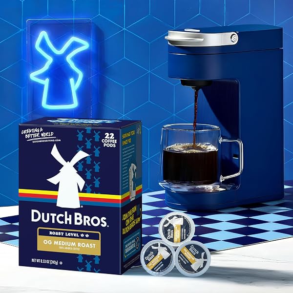 DUTCH BROS® OG MEDIUM ROAST, 22 COUNT, MEDIUM ROAST, SINGLE SERVE COFFEE PODS FOR KEURIG K-CUP BREWERS