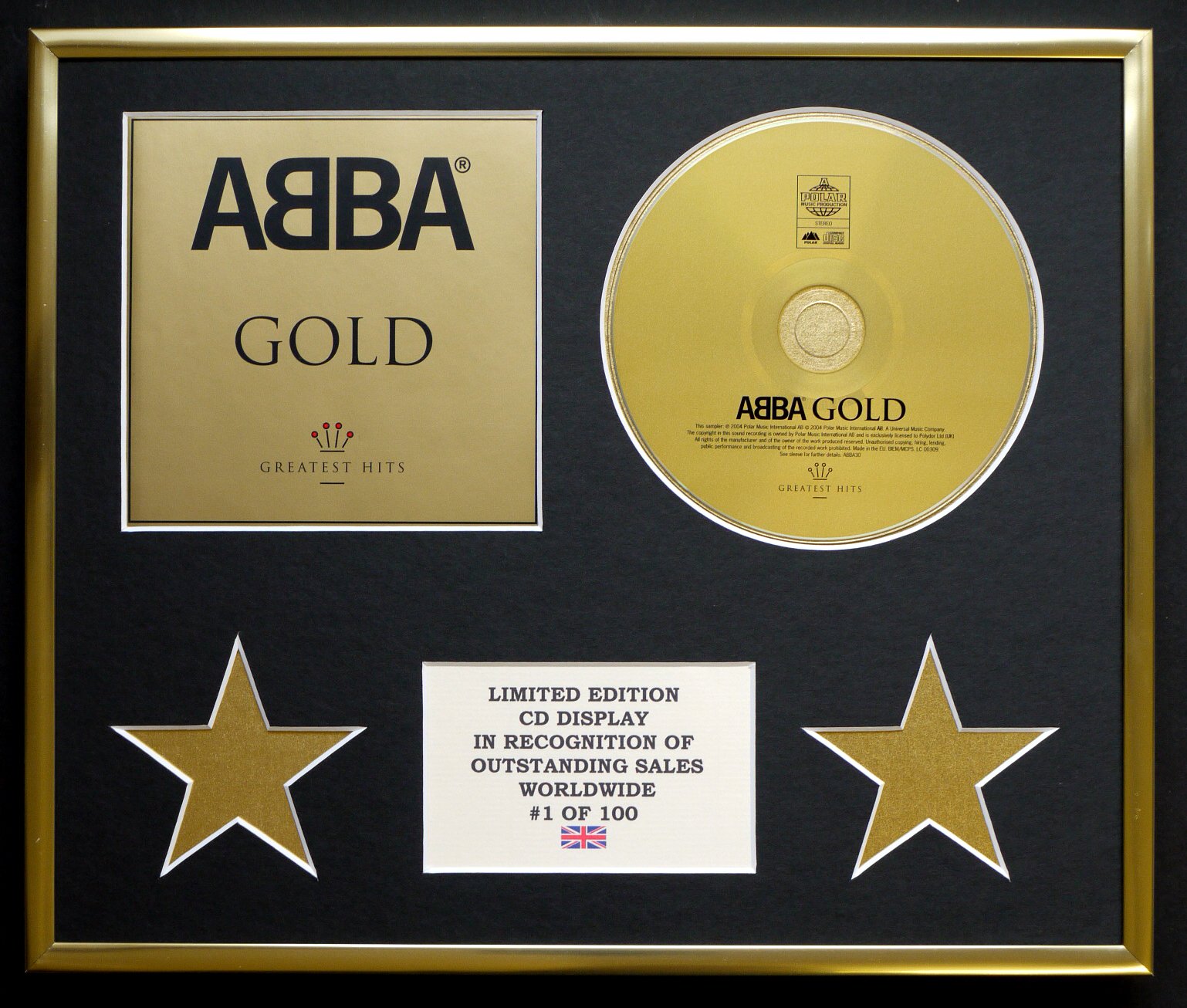 ABBA/CD DISPLAY/LIMITED EDITION/COA/GOLD