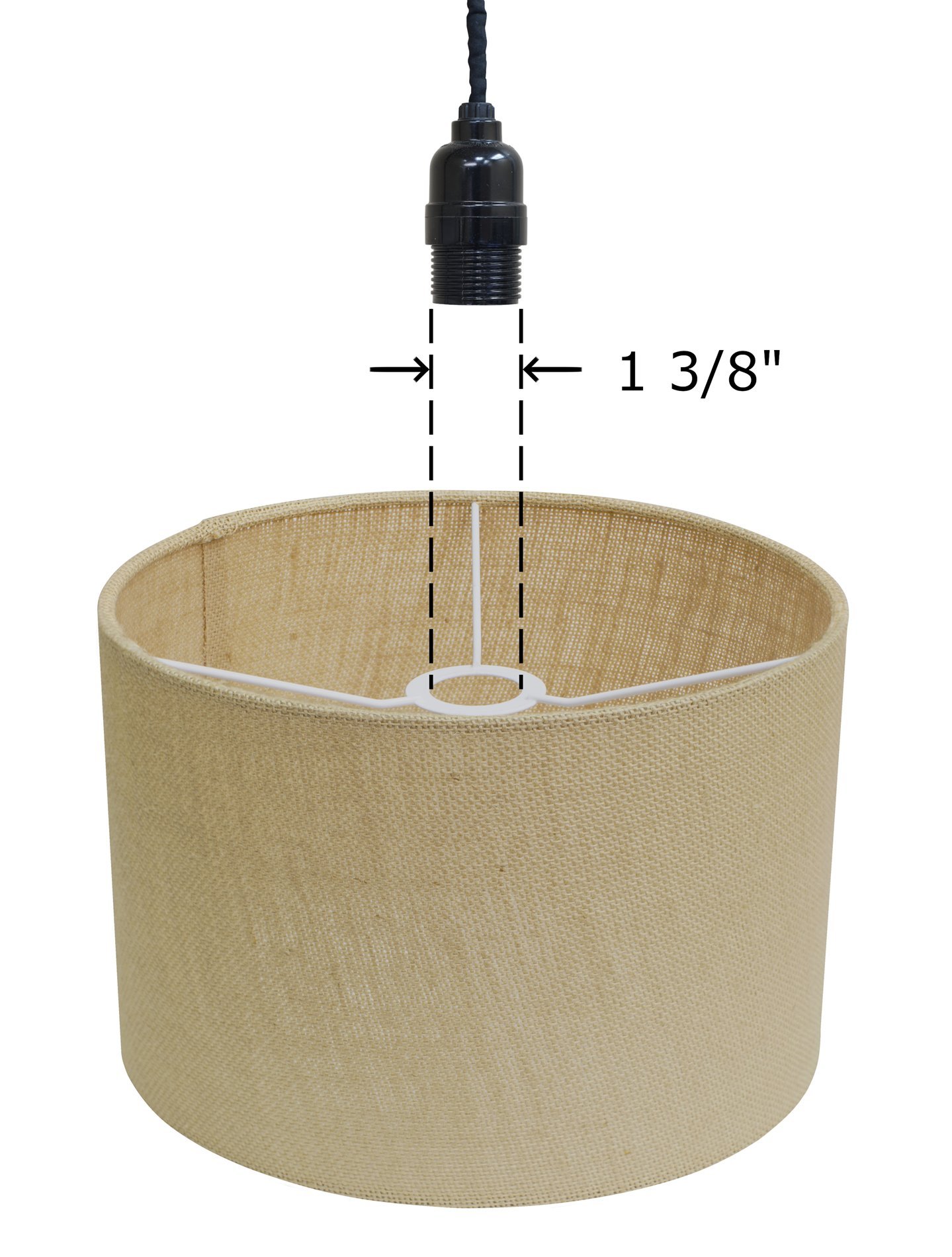 Revel Akira Drum Shades For Arc Floor Lamps, 1 3/8" Fitter Size, Woven