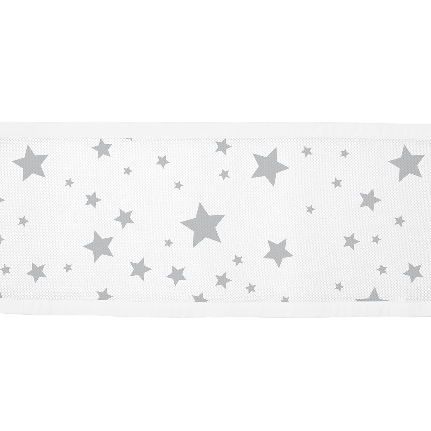 BreathableBaby Classic Breathable Mesh Crib Liner - Starlight White and Gray : Baby