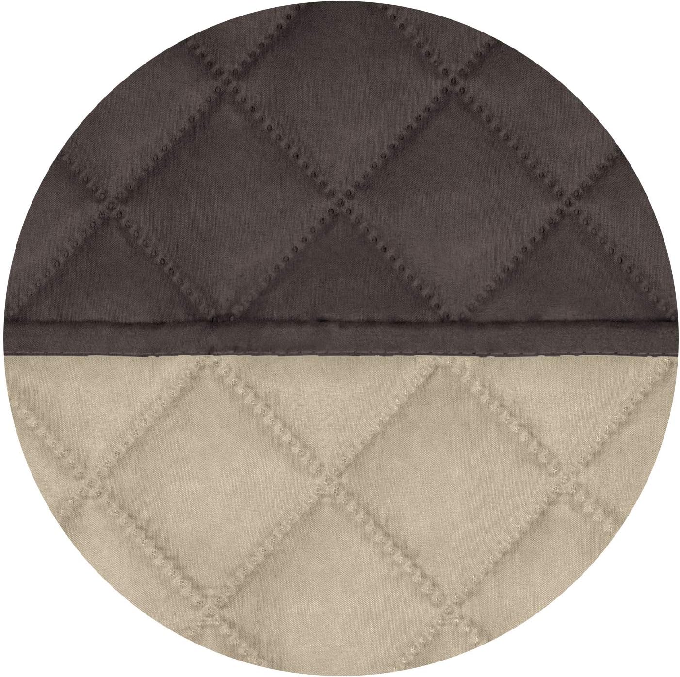 PureFit Reversible Quilted Sofa Cover, Water Resistant Slipcover Furniture Protector, Washable Couch Cover with Non Slip Foam and Elastic Straps for Kids, Dogs, Pets (Oversized Sofa, Chocolate/Beige): Kitchen & Dining