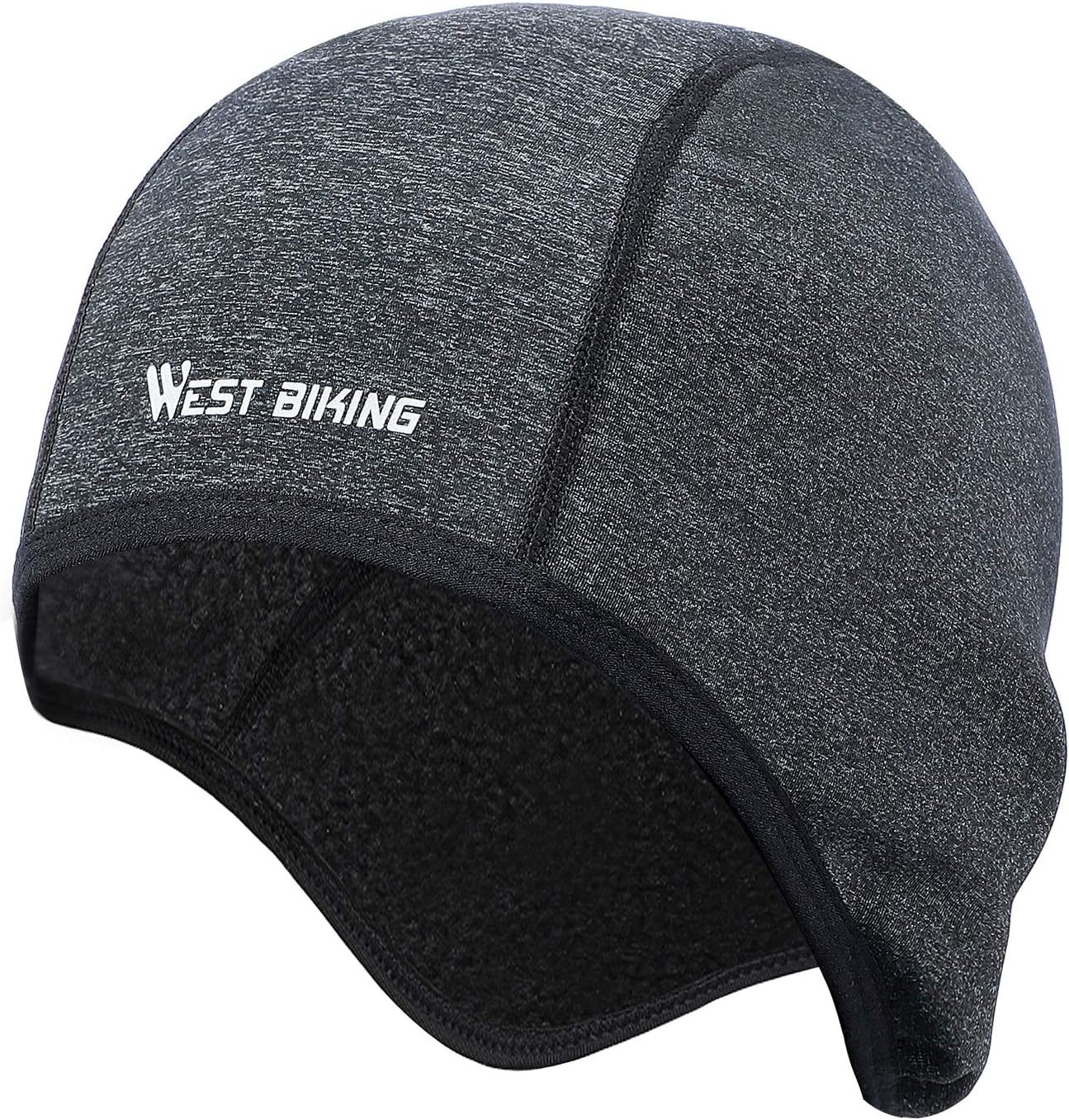 West Biking Skull Cap, Bike Headgear Moisture Wicking Cycling Thermal Helmet Liner Bicycle Fleece Hat For Winter