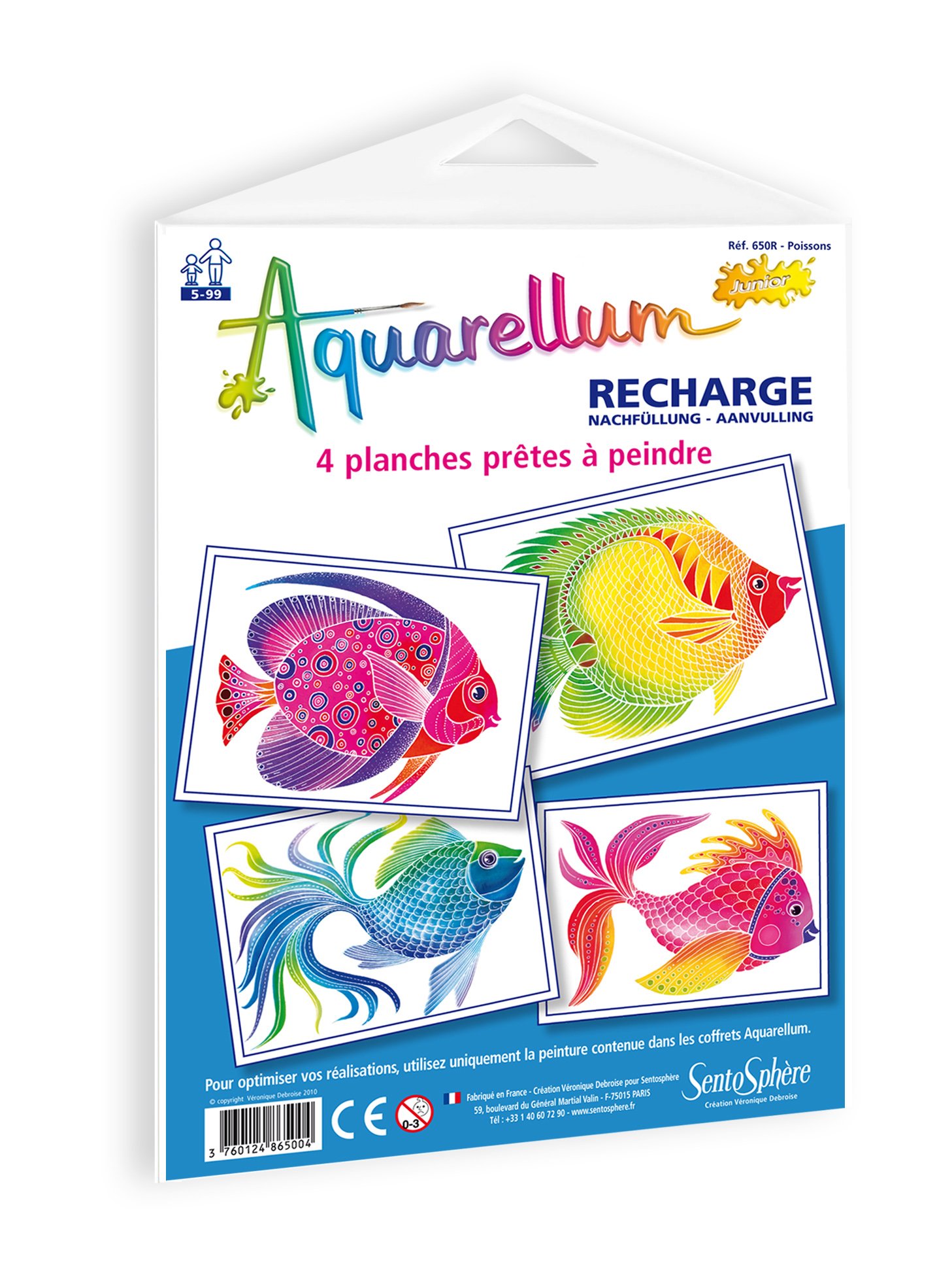Sentosphère 3986500 "Aquarellum Junior Fish" Refill for Painting Set