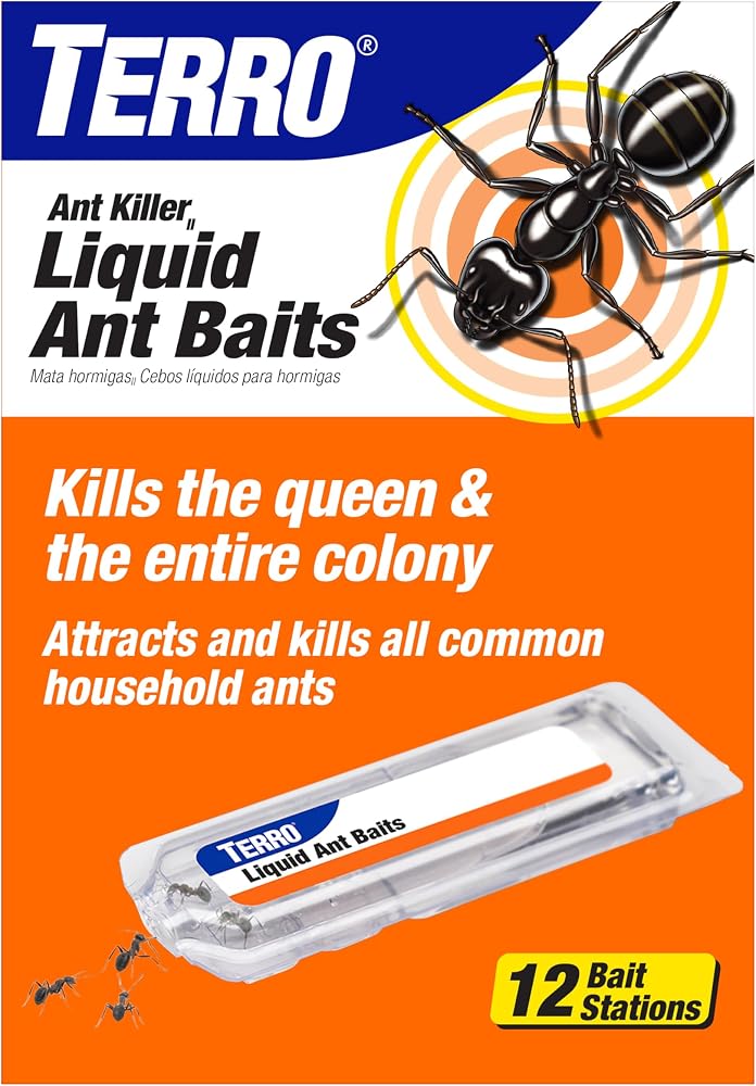 TERRO Liquid Ant Killer Bait Stations, Indoor Ant Traps, T300-2, 12-Pack | Borax Formula, Kills the Queen & the Entire Colony