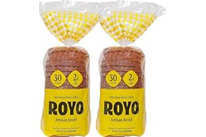 ROYO BREAD CO. NON-Assorted 2-Pack Low Carb Artisan Bread and Bagels, 30-80 Calories (Artisan Bread)