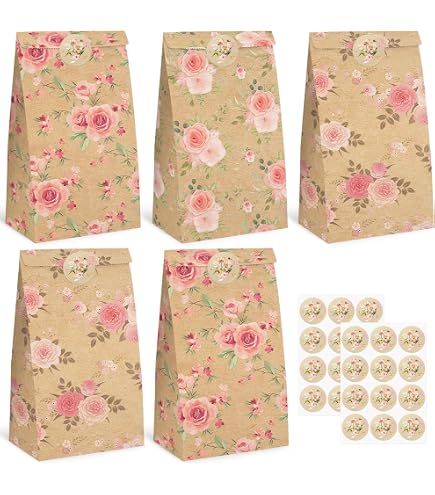 Craftdady Geschenktüten Mit Griff – 10 Stück Ölpapier, Bunt, Für Party & Goodies
