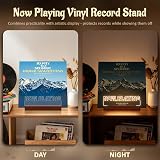 YuanDian Now Playing Vinyl Stand LED Display Wooden Acrylic Holder view 9