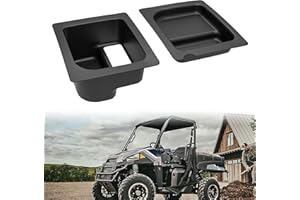 LDETXY Left & Right Under Seat Storage Box for Polaris Ranger 570 Mid-Size, Underseat Storage Bin Set Organizer Tray for Polaris Ranger 500 570 Mid Size 50" Wide 2015-2021 Accessories (2PCS)
