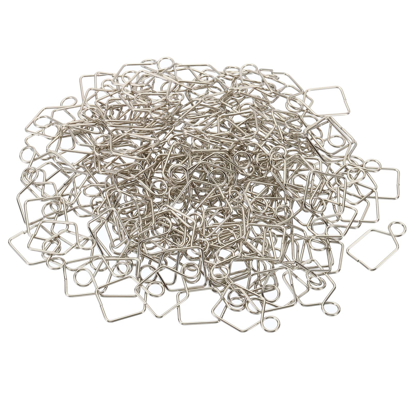 PATIKIL Chandelier Connector Clip, 200 Pack 19mm L x 12mm W Crystal Chandelier Buckle Replacement for DIY Fastening Crystals Ball Prism Parts, Silver