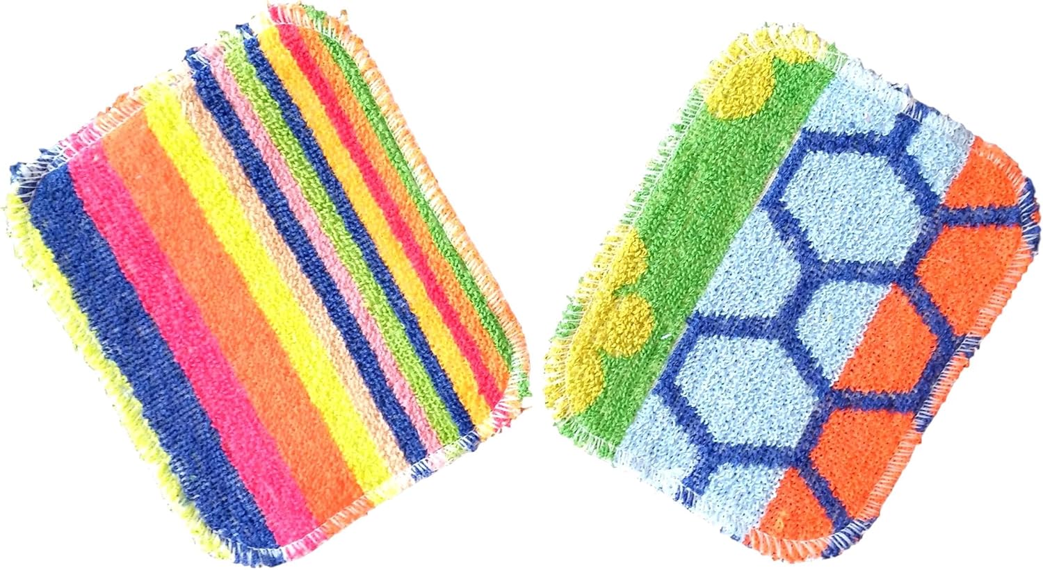 World's Best Flat Pot Scrubbers. Dishwasher Safe. Assorted Colors (2