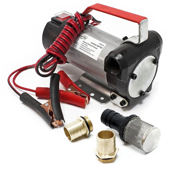 title=Pompa Wiltec bio autoaspirante per olio e gasolio 12V / 160W 40 l/min Pompa