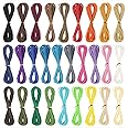 30 Colors Waxed Thread Kit - 1mm Thick Cotton String For Jewelry Making & Friendship Bracelets
