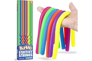 BUNMO Sensory Toys Stretchy Strings for Toddlers 3+ - Stimulating & Addictive Fidget Toys for Kids - Hours of Fun for Kids - Non-Mouthable Toy 3+ - Smooth 6 Pack