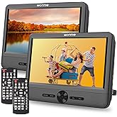 WONNIE 10" Car DVD Players Portable DVD Player Dual Screen Play Two Different or The Same Movie with 2 Headrest Mount, 5 Hour
