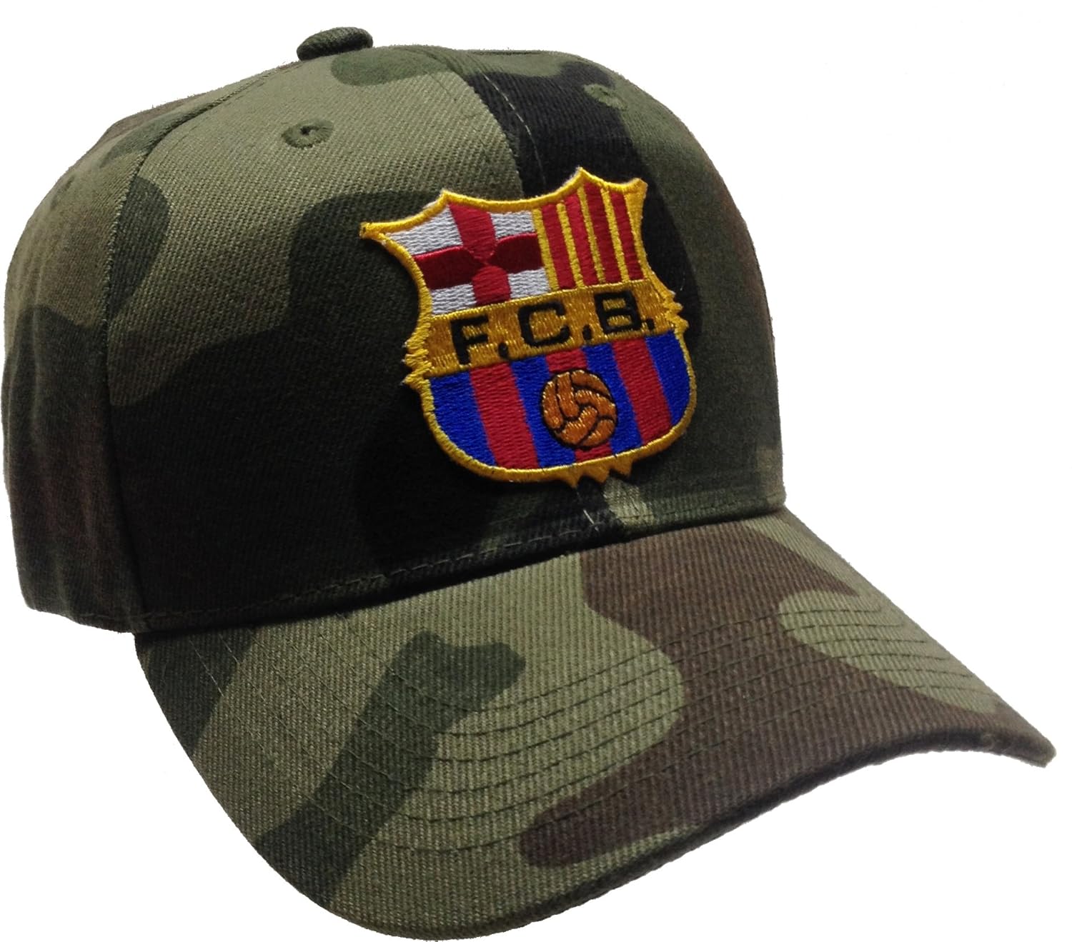 Fcb FC Barcelona Gorro Camuflaje Gorra de balón de fútbol: Amazon ...