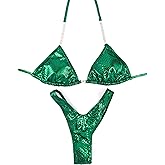 New, Never Worn Wellness Practice/Posing Suit/Competition Wellness Bikini - Shiny Fabric Choose Your Color Green
