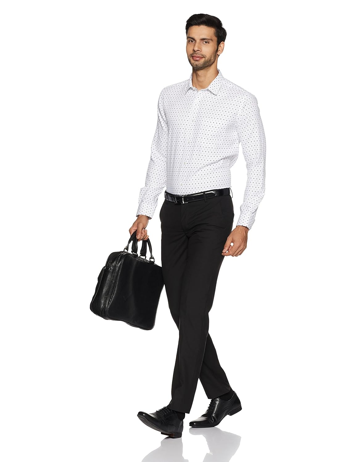 next look men's solid slim fit formal shirt
