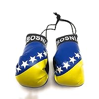 Ornements Gants De Boxe Miniatures Aux Couleurs Du Drapeau Bosnien - Nouveau