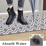 SHACOS Grey Runner Rug 60x180 cm Non Slip Hallway Kitchen Entryway view 7