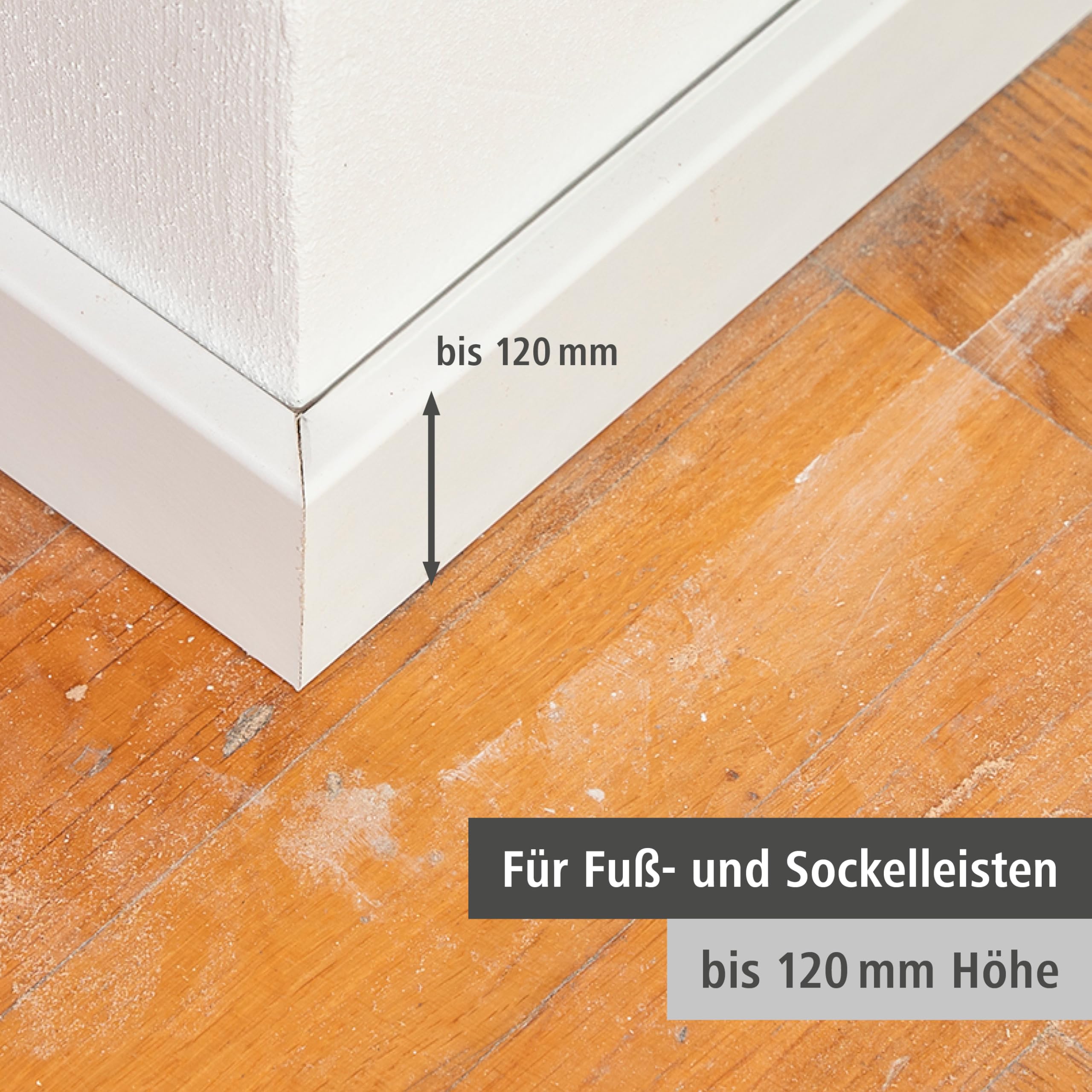 wolfcraft Schmiege und Gehrungsschneidlade PRO - 6956000-2-in-1 Gehrungslade zum Schneiden von bis zu 120 mm hohen Fußleisten & Sockelleisten und Ausmessen von Raumwinkeln 7