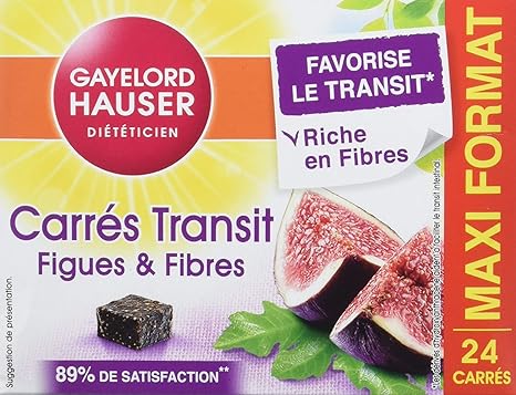 Gayelord Hauser Carres De Transit Figues Et Fibres Maxi Format Diététique 24 Carrés