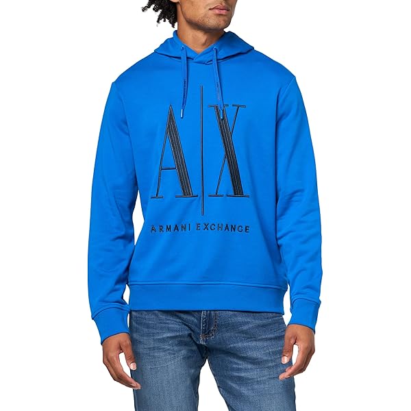 Armani Exchange Men's Icon Project Embroidered Logo Hooded