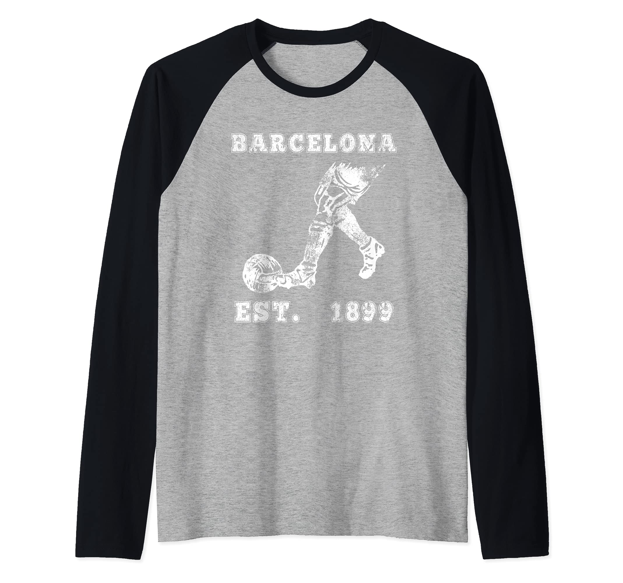 BARCELONA Established 1899 Raglan Baseball Tee