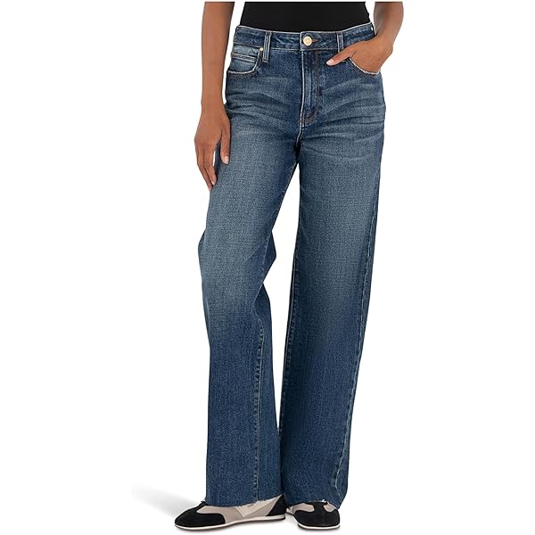 KUT from the Kloth Women's Sienna High-Rise Wide Leg Five-Pocket